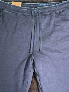 Eddie Bauer Faux Shearling Lined Jogger Pants Men’S Xxl Blue Drawstring